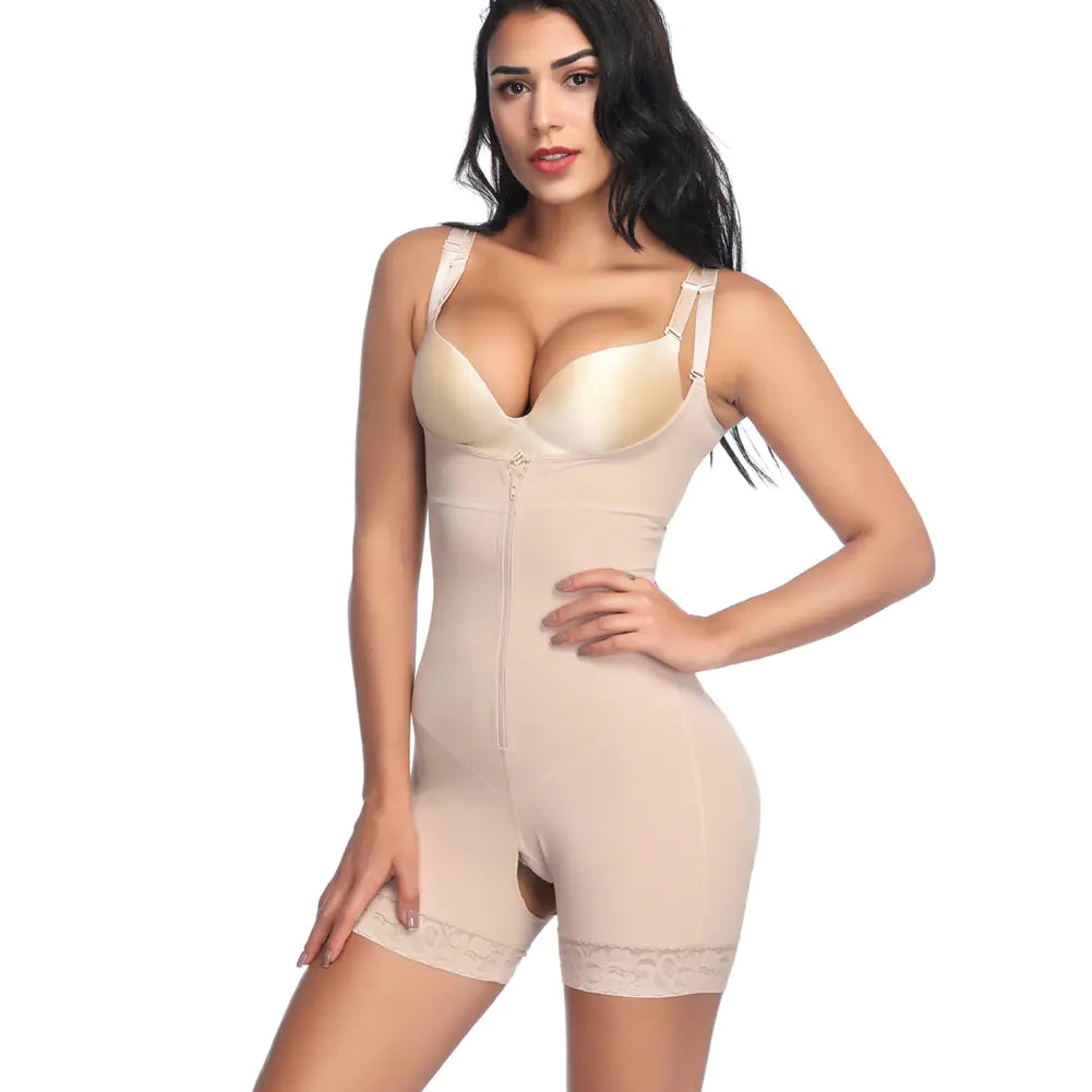 Open-Crotch Shaping Bodysuit for Body Contouring