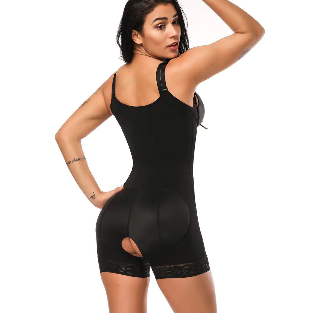 Open-Crotch Shaping Bodysuit for Body Contouring