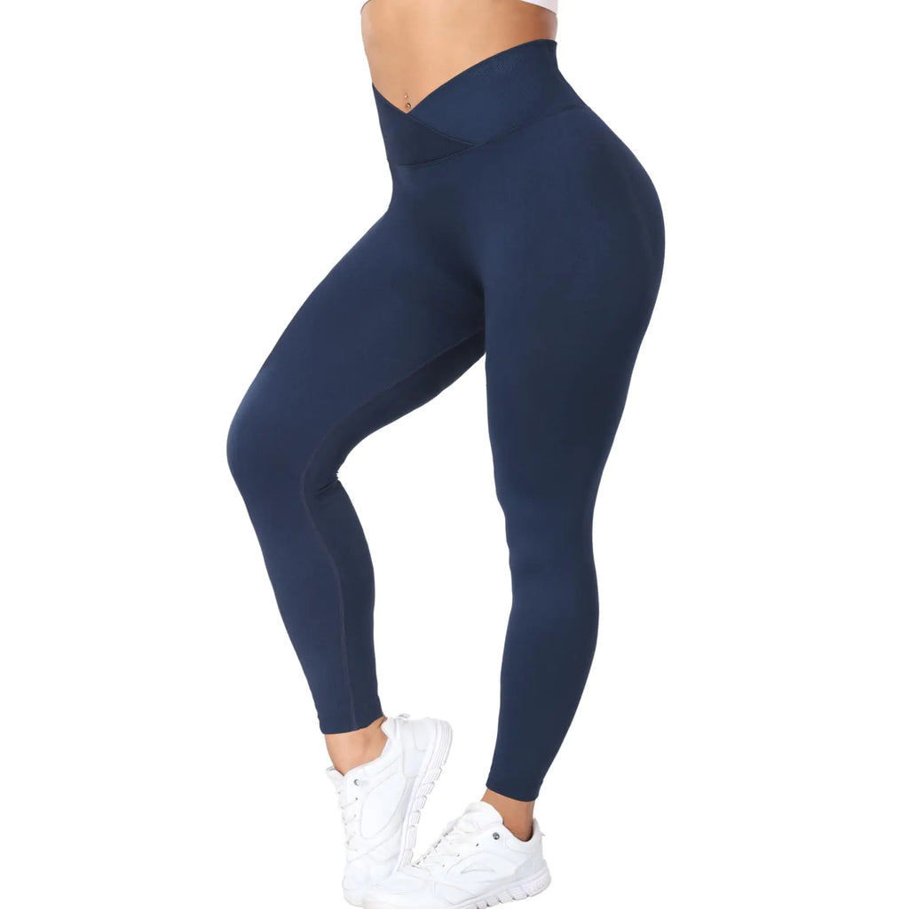 ASERAY V Waist Scrunch Butt Lifting Leggings for Women Seamless Workout Gym Leggings High Waist Tummy Control Yoga Pants